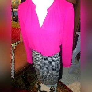 Adrienne Vittatini Hot Pink Blouse